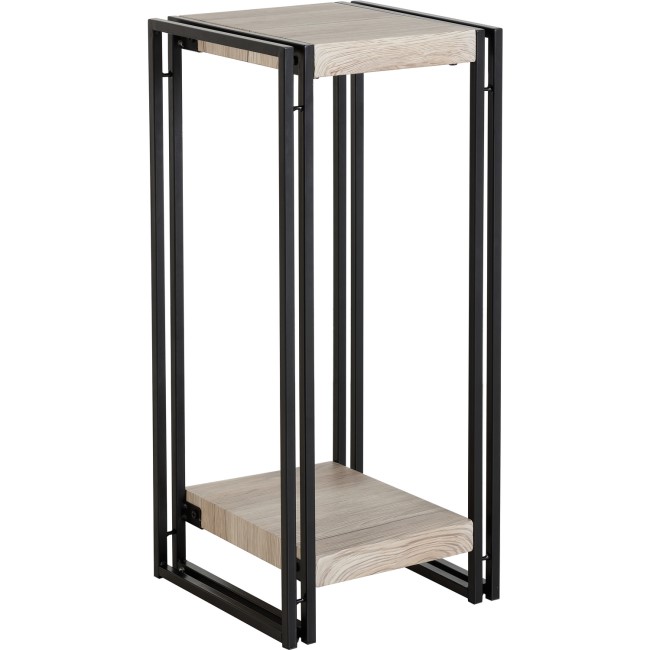 Warwick High Plant Stand - Oak Effect and Metal