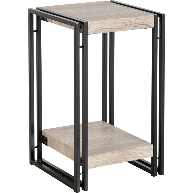 Warwick Low Plant Stand - Oak Effect and Metal