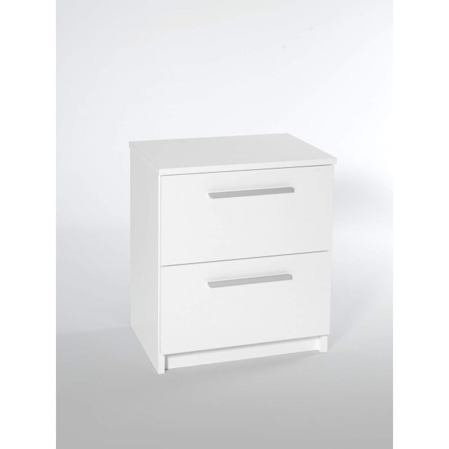 Furniture To Go Designa 2 Drawer Bedside Cabinet In White Ash