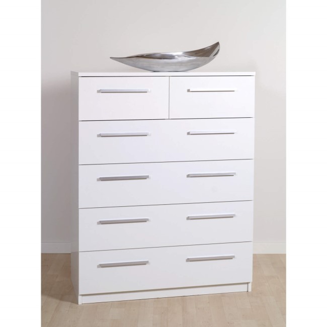 Furniture To Go Designa 4+2 Chest of Drawers in White Ash