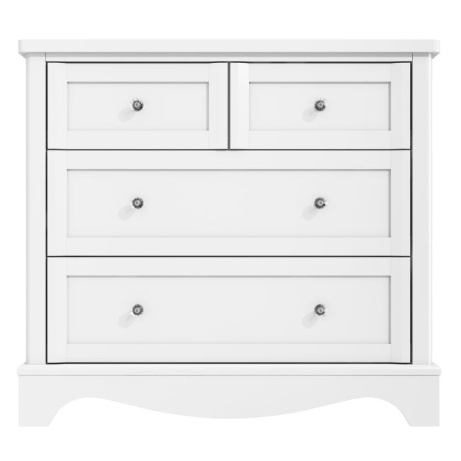 Victoria White 2+2 Chest of Drawers - 4 Drawers