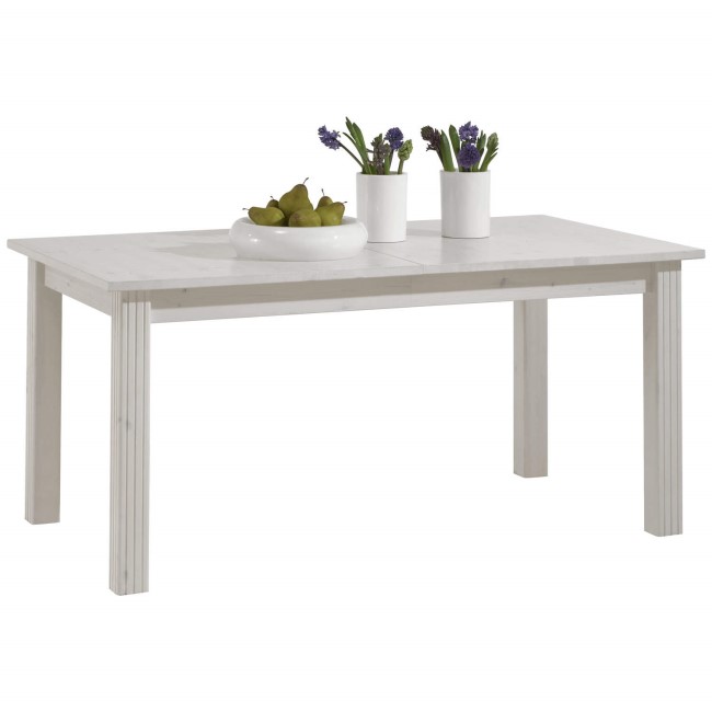 GRADE A1 - Steens Monaco Extending Dining Table In Whitewash