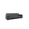 Milu 3 Seater Upholstered Fabric Sofa Bed in Dark Grey