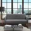Milu 3 Seater Upholstered Fabric Sofa Bed in Dark Grey
