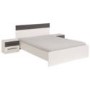 Parisot Alix Continental Double Bed and 2 Night Tables in White