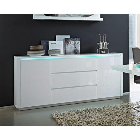 Germania Chicago White High Gloss Sideboard Furniture123