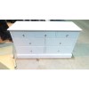 GRADE A3 - Harper Solid Wood 4+3 Wide Chest of Drawers in White