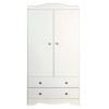 Steens Milford 2 Door 2 Drawer Combi Wardrobe in Soft White