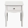 Steens Baroque 1 Drawer Bedside Table in White