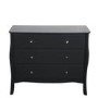 Steens Baroque Wide 3 Drawer Chest in Black