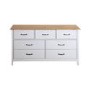 GRADE A1 - Norfolk 3+4 Wide Drawer Chest in Grey and Pine