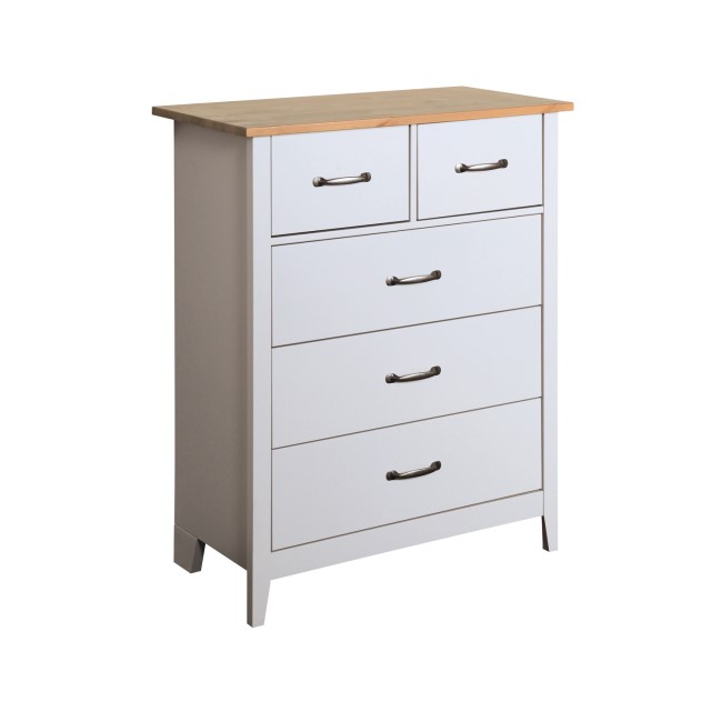 Norfolk 2+3 Drawer Chest in Grey and Pine