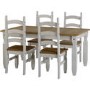 Seconique Corona Grey Dining Set and 4 Chairs