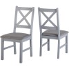 Seconique Portland Dining with 4 Chairs in Natural and Grey