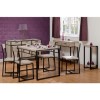Industrial Dining Set - Oak Effect and Metal Dining Table &amp; 4 Chairs