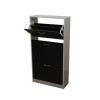 Meuble 3 Tier Shoe Cabinet In Grey and Black -24 Pairs