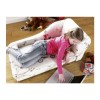 Just4Kidz Chaise Longue in Pink Hearts