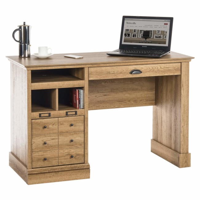 Teknik Office Scribed Oak Desk 
