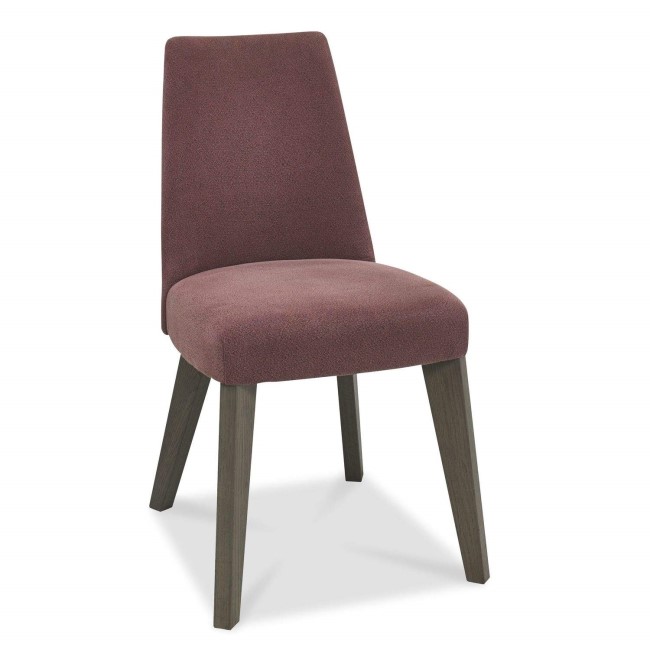 Bentley Designs Cadell Aged Oak Upholstered Chair - Mulberry Pair