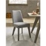 Bentley Designs Cadell Aged Oak Upholstered Chair - Smoke Grey Pair