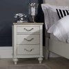Bentley Designs Montreux Grey and Washed Oak 3 Drawer Nightstand