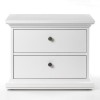 Paris 2 Drawer Bedside Table in White
