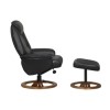 Oslo Bonded Leather Swivel Recliner &amp; Footstool in Chocolate