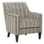 Bloomsbury Fabric Accent Chair in Silver Stripe