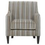 Bloomsbury Fabric Accent Chair in Silver Stripe