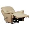 Global Furniture Alliance  Worcester Bonded Leather Fully Upholstered Manual Recliner in Cream