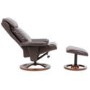 Global Furniture Alliance  Dublin Bonded Leather Swivel Recliner & Footstool in Chocolate