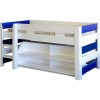 GRADE A2 - Light cosmetic damage - Seconique Lollipop Boys Mid Sleeper Bed in White and Blue