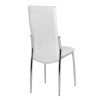 GRADE A1 - Seconique Berkley Pair of  Dining Chairs - White PVC/Chrome - As New