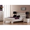 GRADE A1 - World Furniture Bari High Gloss White 1 Drawer Bedside Table