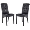 GRADE A1 - LPD Monroe Black Pair of Chairs 