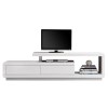 GRADE A2 - Evoque Geometric TV Unit in White High Gloss with Touch Open Drawers