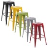 LPD Pair of Hoxton Bar Stools in Silver
