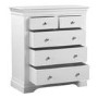 GRADE A1 - Olivia White 3 + 2 Drawer Chest of Drawers