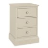 GRADE A2 - Bentley Designs Ashby 3 Drawer Nightstand In Cotton White 
