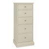 Bentley Designs Ashby 5 Drawer Tall Chest In Cotton White 