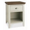 GRADE A1 - Bentley Designs Hampstead 1 Drawer Bedside Table in Grey and Walnut