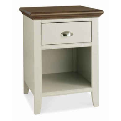 Bentley Designs Hampstead 1 Drawer Bedside Table in Grey and Walnut Bentley Designs Hampstead 1 Drawer Bedside Table in Grey and Walnut
