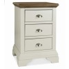 Bentley Designs Hampstead 3 Drawer Bedside Table in Grey and Walnut