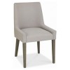 City Weathered Oak and Grey Pair of Scoop Back Chairs in Pebble Grey