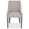City Weathered Oak and Grey Pair of Scoop Back Chairs in Pebble Grey