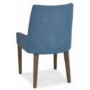 City Weathered Oak and Grey Pair of Scoop Back Chairs in Steel Blue