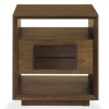 Bentley Designs City Walnut Lamp Table with Drawer