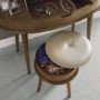 Bentley Designs Orbit Dressing Table Stool in Walnut