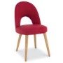 Bentley Designs Pair of Oslo Upholstered Dining Chairs in Red and Oak
