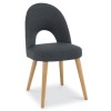 Bentley Designs Pair of Oslo Dining Chairs in Steel and Oak